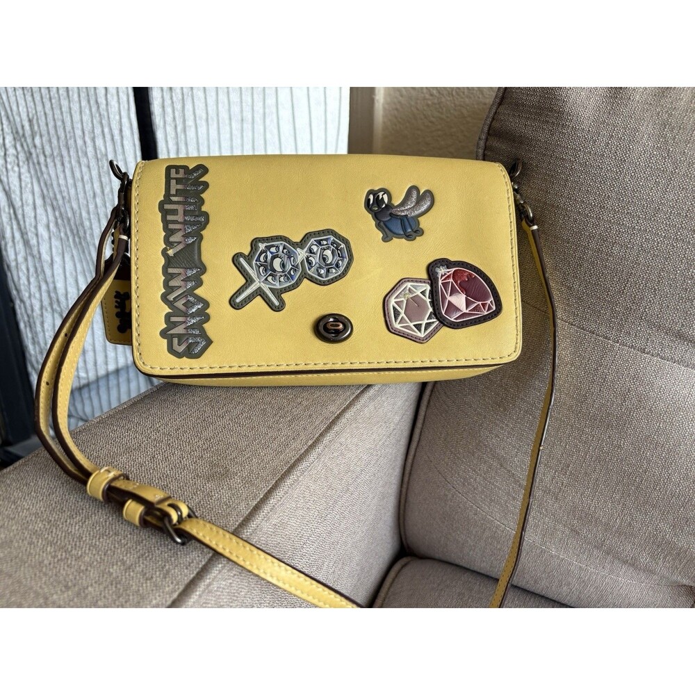 COACH X DISNEY Dark Fairytale Patches SNOW WHITE Dinky Leather Crossbody Bag